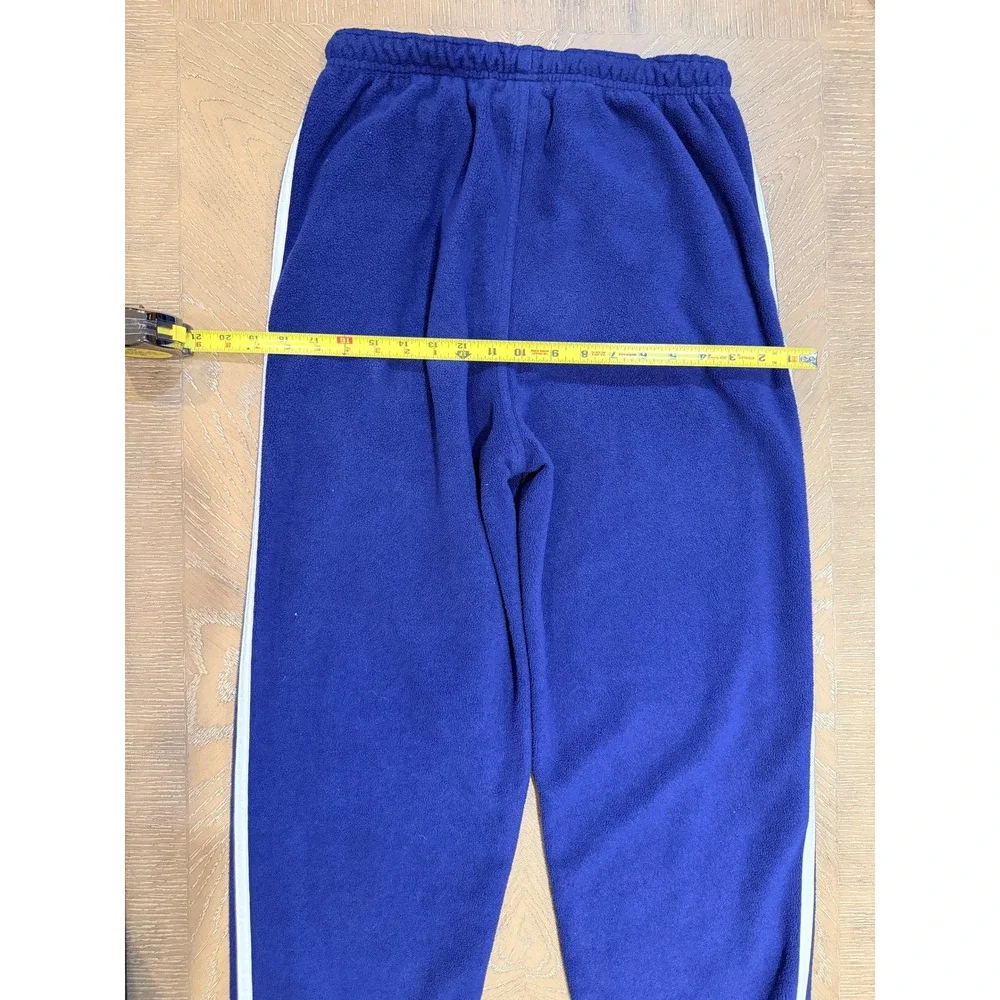 Adidas Vintage Fleece Sweatpants Royal Blue 3 Stripe Joggers ARK001 Small - Picture 4 of 6